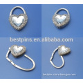 heart shape crystal bag hanger purse hook